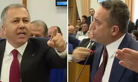 Bakan Yerlikaya ve CHP'li Ali Mahir Başarır arasında sert tartışma