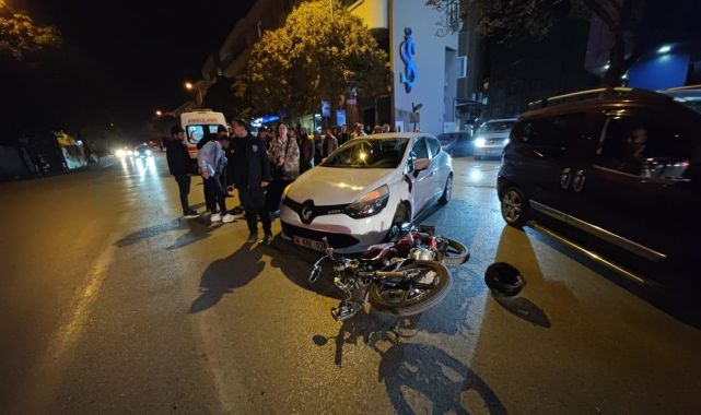 Bursa'da otomobille motosiklet çarpıştı: 2 yaralı