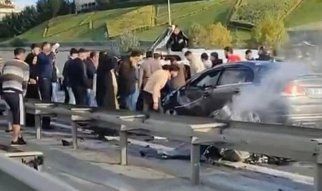 İstanbul'da TEM Otoyolu'nda zincirleme trafik kazası: 2 ölü, 4 yaralı