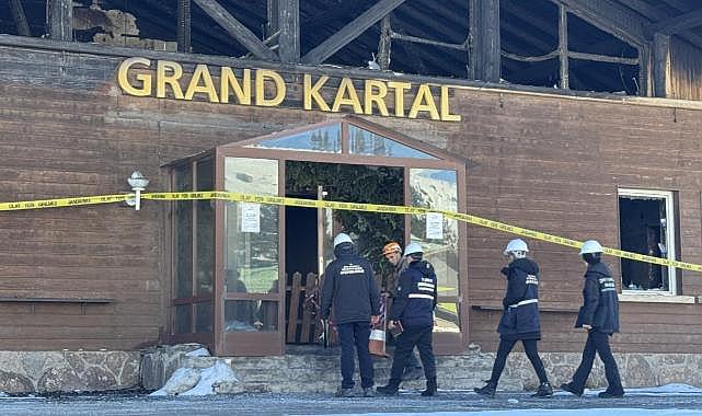 Çevre, Şehircilik ve İklim Değişikliği Bakanlığı ekibi yanan otelde inceleme yaptı
