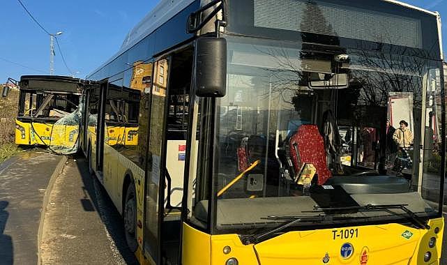 İstanbul'da iki ayrı noktada 5 İETT otobüsü kazaya karıştı