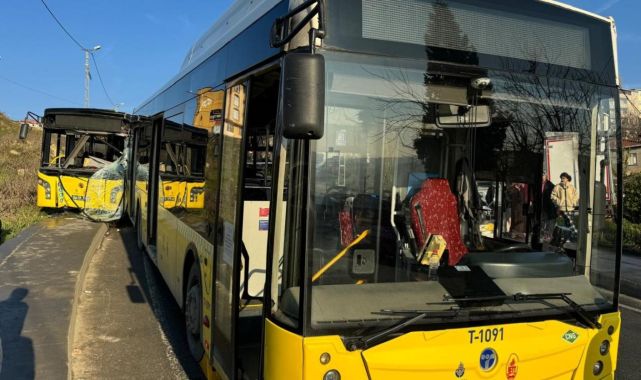 İstanbul'da iki ayrı noktada 5 İETT otobüsü kazaya karıştı