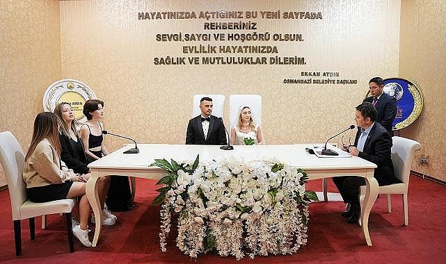Osmangazi’de 1 yılda 6 bin 636 nikah kıyıldı