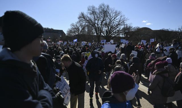 ABD'nin başkentinde Trump yönetimi ve Elon Musk protesto edildi