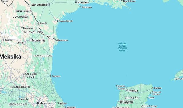 Google Haritalar'da Meksika Körfezi'nin adı 'Amerika Körfezi' olarak değiştirildi