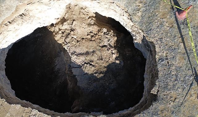 Aksaray'da da obruk oluştu: Derinliği 15 metre