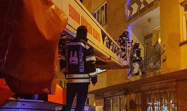 Erzurum'da apartman yangını: 10 kişi hastanelik oldu