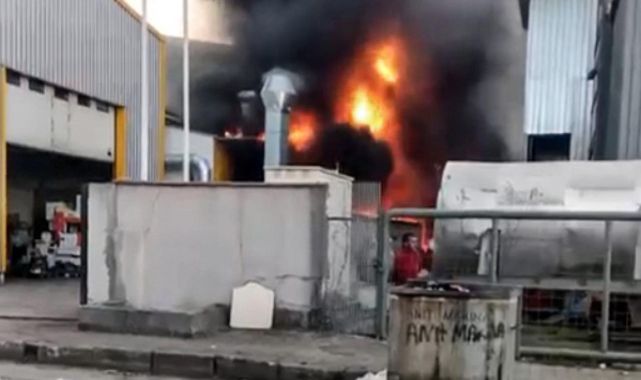 Tuzla'da fabrika yangını