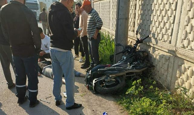 Bursa’da bahçe duvarına çarpan motosiklet sürücüsü ağır yaralandı