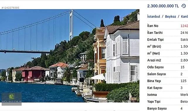 İstanbul Boğazı'ndaki lüks yalılar apar topar satışa çıkarıldı