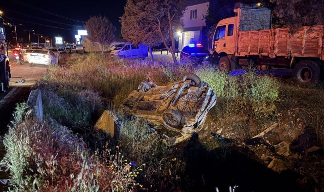 Kahramanmaraş'ta otomobil takla attı: 1 ölü, 1 yaralı