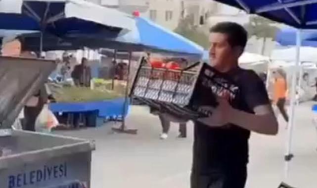 Kasa kasa domatesi çöpe döktü, cezasız kalmadı