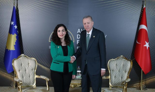 Kosova Cumhurbaşkanı Osmani'den Cumhurbaşkanı Erdoğan'a teşekkür