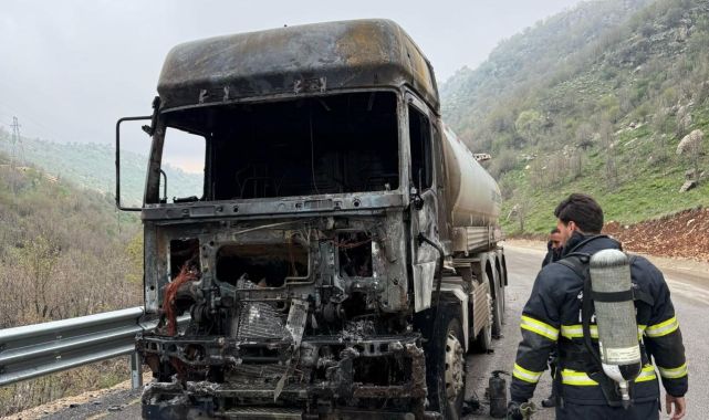 Şırnak'ta akaryakıt tankerinde yangın
