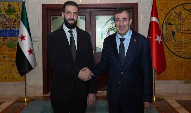 Cumhurbaşkanı Yardımcısı Yılmaz, Suriye Cumhurbaşkanı Şara ile görüştü