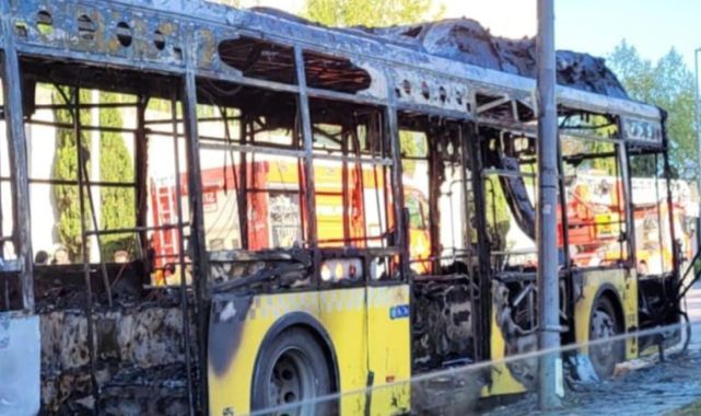 İETT otobüsünde yangın