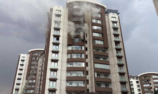 Ankara Keçiören'de bina yangını