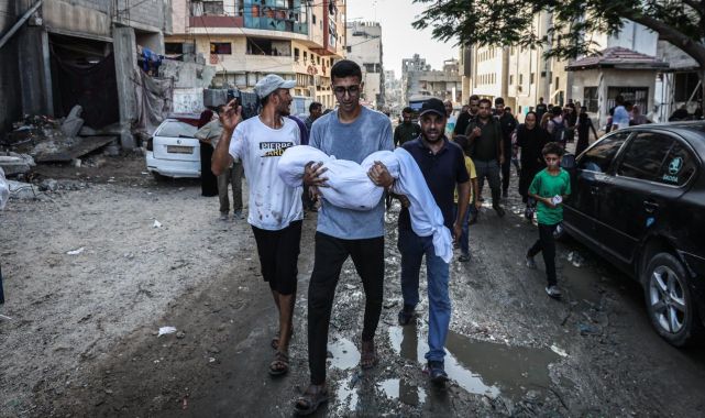 Soykırımcı İsrail ordusunun Gazze'ye düzenlediği saldırılarda 90 Filistinli hayatını kaybetti