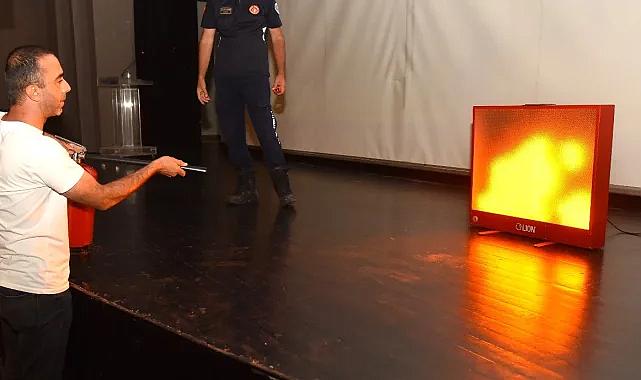 Yıldırım Belediyesi'nden çalışanlarına yangın eğitimi