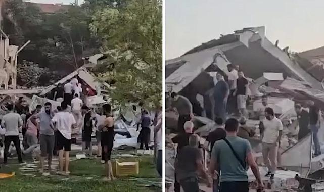 Balıkesir'deki deprem nedeniyle bazı binalar yıkıldı! İşte ilk görüntüler
