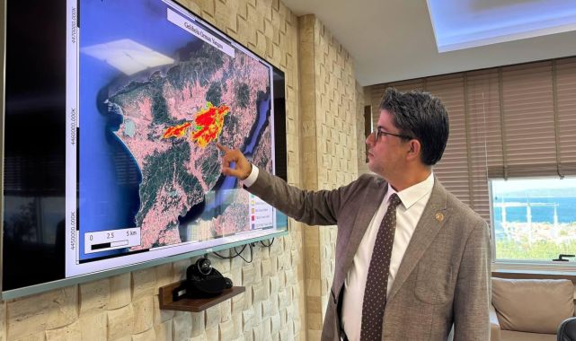 Çanakkale'de yangınlarının etkisi uydu fotoğraflarıyla modellendi