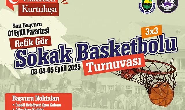 İnegöl'de sokak basketbolu heyecanı
