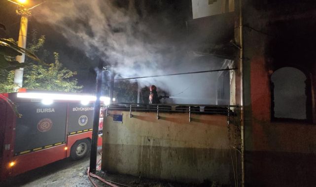 Mudanya'da korkutan yangın