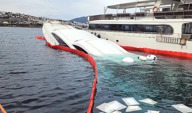 Bodrum'da motor yatlar durdukları yerde bir bir battı!