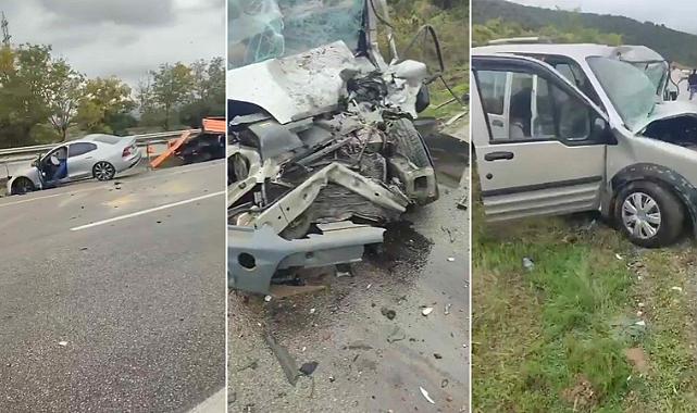 Bursa’da zincirleme kaza: 3’ü ağır 4 yaralı
