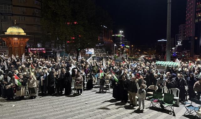 Sumud Filosu'na yapılan saldırılar Bursa'da protesto edildi