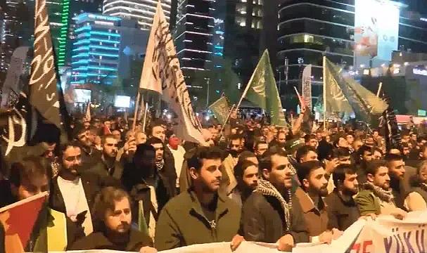 Sumud filosuna saldırıyı duyanlar İstanbul'da sokağa döküldü