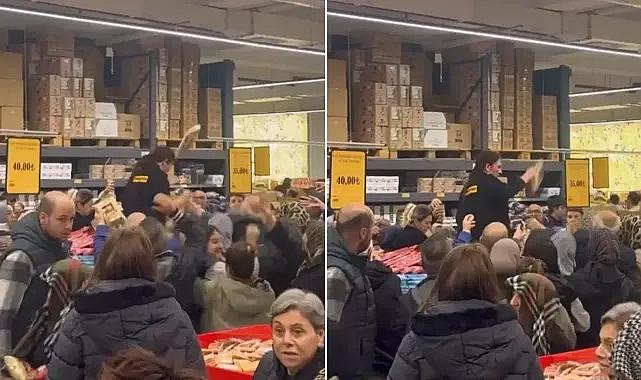 Bursa'da zincir market indirim yaptı, vatandaşlar birbirini ezdi