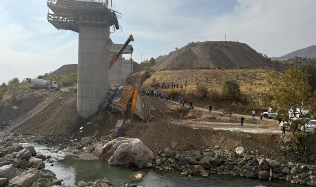 Diyarbakır'da köprü inşaatında iskele çöktü: 3 ölü, 2 yaralı