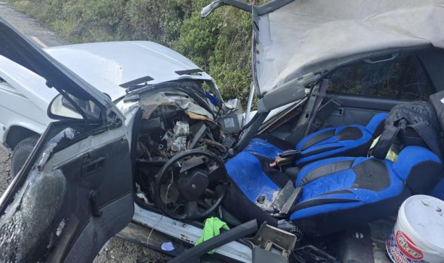 Korkunç Kaza: Yamaçtan Kopan Kaya Otomobilin Üzerine Düştü