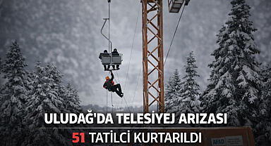 Uludağ’da Telesiyej Arızası: 51 Tatilci Kurtarıldı