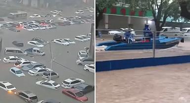 Çin'in Qinzhou şehri tamamen sulara gömüldü