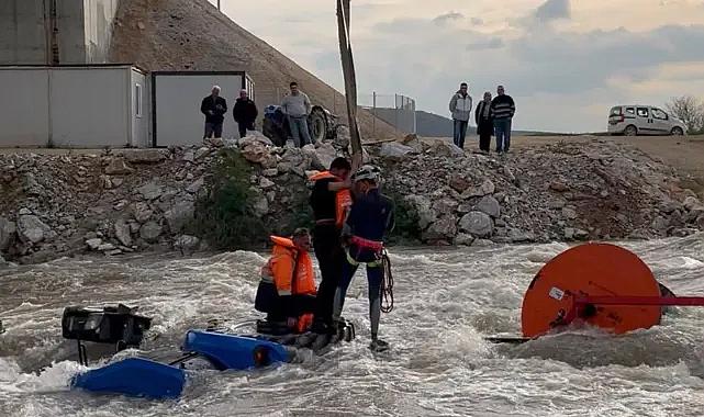 Dereyi traktörle geçmek isterken faciadan dönüldü