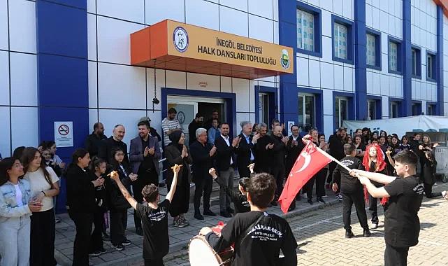 İnegöl'de Başkan Taban'dan Halk Dansları'na ziyaret