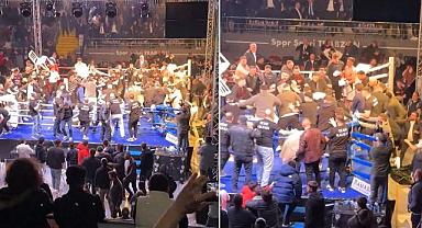 Trabzon'daki boks maçında büyük kavga! 