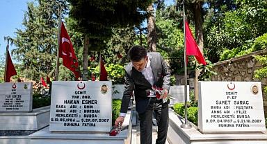 Başkan Vekili Şahin Biba’dan şehitlik ve esnaf ziyareti