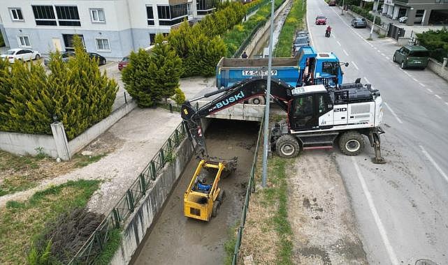 Bursa Büyükşehir'den yaz öncesi dere temizliği