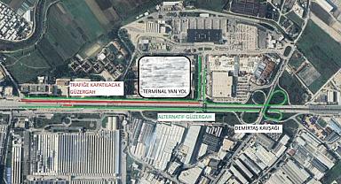 Bursa’da terminal yolunda trafik düzenlemesi