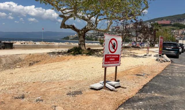 Büyükşehir, Gemlik'te sahil düzenleme çalışmalarına hız verdi