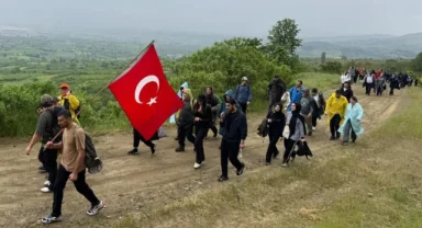 İnegöl'de doğa severler 19 Mayıs için yürüdü