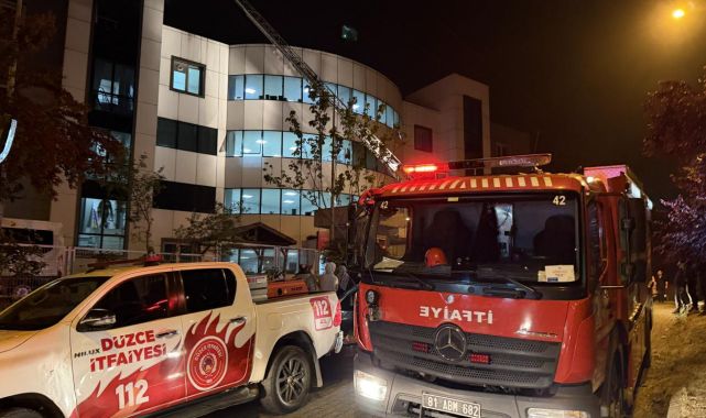Düzcede huzurevinde yangın