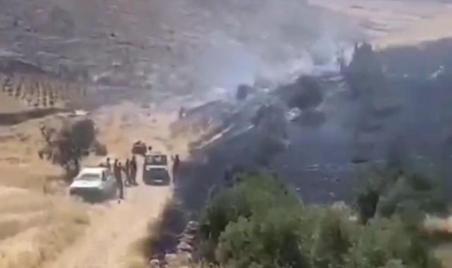 İşgalci İsrailliler Batı Şeriada buğday tarlalarını ateşe verdi