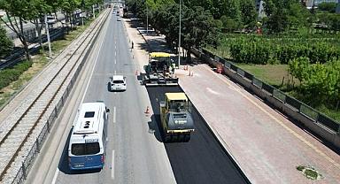 İstanbul Yolu'nda hummalı asfalt çalışması