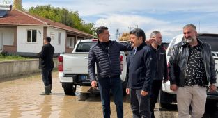 Kırşehir'de sel iki köyde hasara neden oldu
