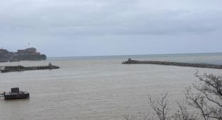 Zonguldak'ta çamur denizin rengini değiştirdi