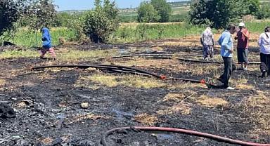 Bursa’da anız yangınında 20 dönüm alan zarar gördü